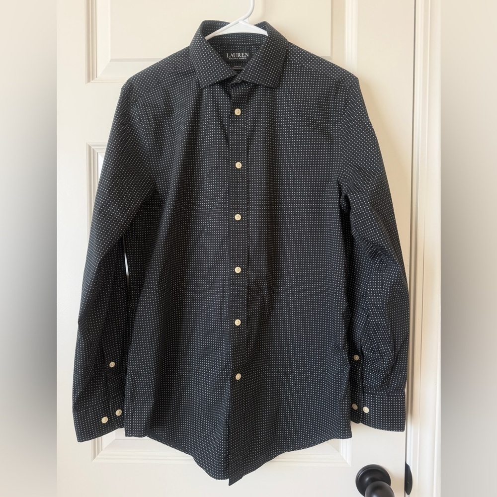 Lauren Ralph Lauren black  Patterned Button-Down Shirt